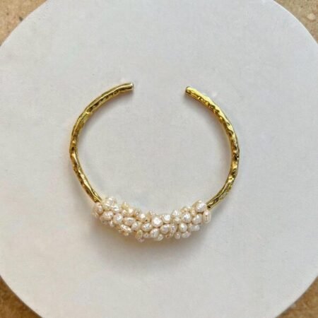 Lustrous Line Pearl Bangle